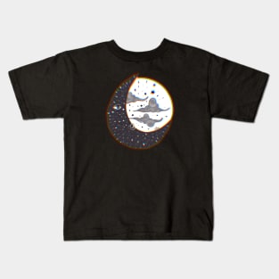 Moon Face Trippy Kids T-Shirt